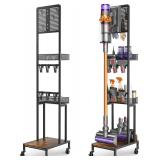 $70 Vacuum Stand for Dyson V15 V12 V11 V10 V8 V7 V6 Gen5, Standing Dock with Accessory Holder, Vacuum Attachments for Dyson Replacement Parts, Floor Docking Station with Cordless Vacuum Storage Organi