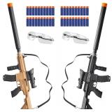 $35 2 Pack Cuteland Foam Blaster 760030 JellyBullet Shooting Game, 18+ (Black & Yellow)