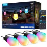 $160 Govee S14 Bulb Outdoor String Lights 2, 144ft RGBICWW, 45 LED Bulbs, IP66 | Patio Lights with 111 Scene Modes for Patio, Backyard, Garden, Compatible with Alexa, Google, Matter, APP Control