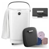 $70 Towel Warmers for Bathroom Bucket, Luxury Large Spa Towel Hot Warmer Bucket Style-Hot Towels in 10 Minutes-Fits Up to Two 40"X70" Oversized Towels - Bathrobe, Towel, Blanket-Gray