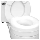 $20 HealthSmart HS Raised 15in. W x 15in. D x 5in. D Toilet Seat Riser Elevation with Slip Resistant Pads