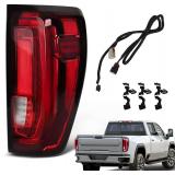 $90 LED Tail Lights Compatible with 2019-2025 GMC Sierra 1500/2500HD/3500HD Brake Light with Bulb and Harness Replace 84565922 GM2801310 (Right Passenger Side)