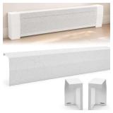 $57 Baseboard Heater Cover 3FT Upgraded with Endcaps for Hydronic Water Systems