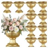 $35 Vesici 12 Pcs Gold Urn Vase for Centerpieces Wedding Table Decoration