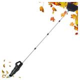 $37 Outdoor Broom with Small Leaf Blower, Rechargeable Broom Blower | Cordless Leaf Blower & Long Handle Broom, Lightweight Air Duster for Lawn Yard Patio Garden Balcony Car RV, Charger Included