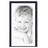 $57 ArtToFrames 13x26 inch Satin Black Picture Frame with 2 Inch Single Super White Mat, SingleMat-FRBW26079-13x26-61