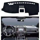 $35 SPEEDWOW Dashboard Dash Board Cover Mat Carpet Compatible with Ford F150 F-150 2015-2020(with Warning Anti-Collision Light Models)