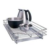 $68 Lynk Professional Slide Out Cabinet Organizer - Pull Out Under Cabinet Sliding Shelf - 14" wide x 21" deep - Chrome