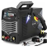 $180 Sunstac 50A Plasma Cutter with Non-HF Pilot Arc, 110V/220V | 2T/4T trigger modes, 110V/220V dual voltage, Large LCD Display with IGBT Inverter