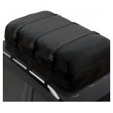 $130 iBirdie Roof Rack Cargo Carrier 25.5 Cubic Feet, Rooftop Cargo Box | Soft-Shell, Waterproof, Heavy Duty 1200D, for Car with Roof Rack, Includes Anti-Slip Mat Door Hooks, 60x37x20 inches
