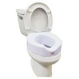 $35 Carex Toilet Seat Riser with Quick-Lock, Raised Plastic Toilet Seat Adds 4" of Height - Fits Most Standard Round & Elongated Toilets, 300 Pound Weight Capacity, Slip-Resistant