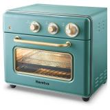 $128 Neretva 21 QT& 6-in-1 Toaster Oven & Air Fryer, Compact Toaster Ovens Countertop with 5 Slices 1500W Rapid Heat Air Fryer Toaster Oven Combo Stainless Steel for Bake/Toast/Broil/Air Fryer/Defrost