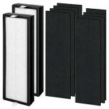 $50 HFD320 Replacement Filter for Honeywell Air Genius 3,4,5,6 Series Air Purifier Models - HFD300 HFD310 HFD320 HFD360 HFD314 HFD323CV1 HFD323-TGT HFD324, 2 Pack H13 True HEPA + 8 Pack Carbon Pre-Fil