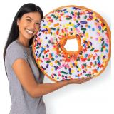 $32 Much Comfort 22" 3D Sprinkle Donut Throw Pillow - Made with Super Soft & Ultra Premium Fabric - Cute, Comfortable, Plush Stuffed Doughnut Cake Cushion for Home Decor - Best Funny or Teen Gift - Me