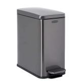 Rubbermaid 2.6-Gallon Charcoal Metal Indoor Step Trash Can