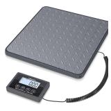 $38 THINKSCALE Shipping Scale, 440 lb x 1 oz Digital Postal Scale, Hold & Tare | Non-Slip Rubber Platform, Bright Backlit LCD, Package, Luggage, Mailing & Postage Scale, AC Adapter & Batteries Include