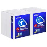 $44 ViVin Sturdy 3 Ring Binder 1 Inch with 2 Interior Pockets, 12 Pack, White | 1"-Slant D Ring Binder with Clear View Cover, PVC-Free, Fits 225 Sheets of US Letter Size Paper, Office Home School use