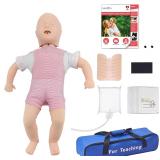 $95 JNMFTD Infant Cpr Manikin, Baby Airway Obstruction Heimlich Training Manikin, Nursing Model PVC Full Body CPR Infarction First Aid Practice with Product Manual for Educational Teach Research