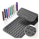 $13 Non-Slip Bath Tub Mat, 39x16 Inch Extra Large Shower Mat with Drain Holes & Suction Cups, Machine Washable, Black