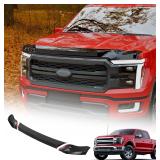 $140 ABS Hood Protector Compatible with 2021-2026 Ford F150 XL/STX/XLT/Lariat Hood Shield Bug Deflector 3-Piece Bonnet Guard for 2025 Ford F-150 Accessories