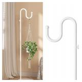 $60 74" Shepherds Hook Stand: Hanging Bird Feeders, Plants, Wind Chimes, White | Heavy Duty, Adjustable, Free Standing Pole Holder with Heavy Duty Base for Indoor & Outdoor, Holds Up to 20 LBS