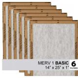 $36 Filtrete 14x18x1 Air Filter, 3M MERV 1 HVAC AC Furnace Filter Replacement, 6-Pack (Actual Size 13.81x24.81x0.88 inches)