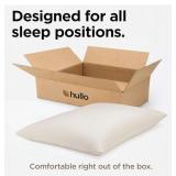 Hullo Buckwheat Pillow   Standard Size (20 26), Organic Adjustable Cooling Pillow for Side & Back Sleepers, Firm Neck Support   Breathable Cotton Cover   Made in USA