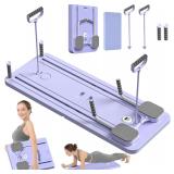 $130 JANUA Pilates Board - Pilates Reformer Set, Multi-Purpose Foldable Pilates Reformer Board for Home, 5 in 1 Pilates Sliding Board