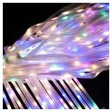 $80 100 Pieces Light-Up Wedding Wands, LED Silk Fairy Wands with Ribbons | Streamers with Warm and Colorful LED Lights, No Exposed Wires (in Ribbon), for Wedding Send Off, Parties and Celebrations