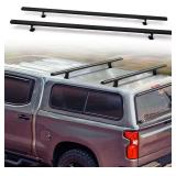 $119 MELIPRON 60" Truck Topper Roof Rack for Pickup Truck Cap, Heavy Duty Aluminum Camper Shell Ladder Rack for Kayak/Canoe, 500lbs, Drilling Required