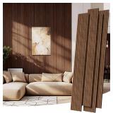$150 RITOLLO Wood Panels for Wall, Acoustic Wall Panels 92.5 x 11 in, 4 Pack, 3D Wood Slat Sound Absorbing Panels for Interior Wall Decor, Home Office Studio (Walnut)