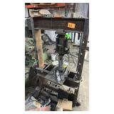 Used Industrial Pneumatic/Hydraulic Shop Press, Heavy Steel I-Beam Frame