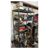 Automotive Shop Mixed Lot – Tools, Fluids, Shelf, Accessories