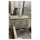 Industrial 4-Chamber Steel Quench Tank, Hinged Insulated Lid, 60"x24"x38", Divided Compartments