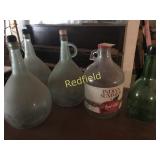 3 Antique Jugs & 2 Old Ones