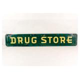 Single Sided Porcelain Enamel Drug Store Sign