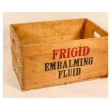 Frigid Embalming Fluid Wooden Crate