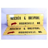 Five Metal Signs Huscher & Breipohl