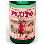 Antique Pluto Laxative Green Glass Bottle