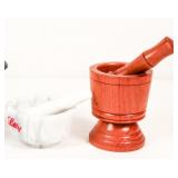 Marble and Wood Mortar & Pestle Sets