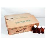 Box of 3 Oz. Square Amber Glass Bottles- 72