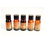 Vintage Brown Glass Bottles of Essential Oils