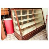 Antique Oak Apothecary Display Cabinet