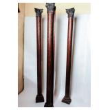 Three Antique Oak Decorative Columns