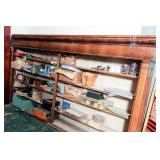 Antique Oak Apothecary Cabinet Shelving