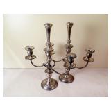 Pair of Sterling Silver Weighted Candlesticks