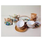 Partial Lusterware Set of Doll Dishes Tea Set