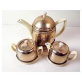 Hall Stoneware 3 Piece Tea Set