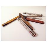 Four Vintage Folding Rulers