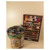 Vintage Matchbook Collection & Wooden Rack